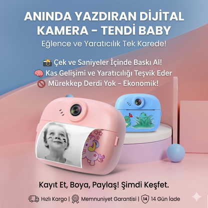 Termal Baskılı Çocuk Fotoğraf Makinesi (Anında Çıktı)